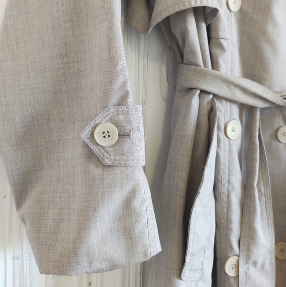 Vintage Button up + belted trench coat - Picture 9 of 13